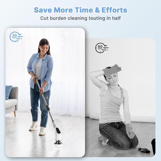 Dovety Electric Cleaning Rotating Brush with 8 Cordless Brush Heads